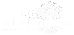 All About Trees Logo White PNG